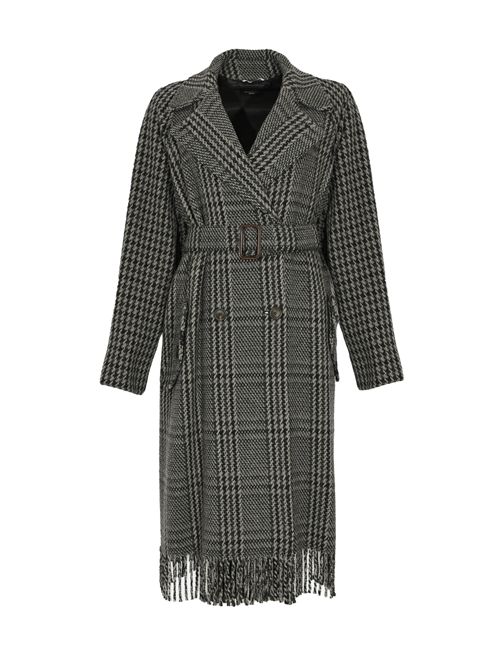 Cappotto Carpi in lana Pied de Poule con frange WEEKEND MAX MARA | 2525016132600001